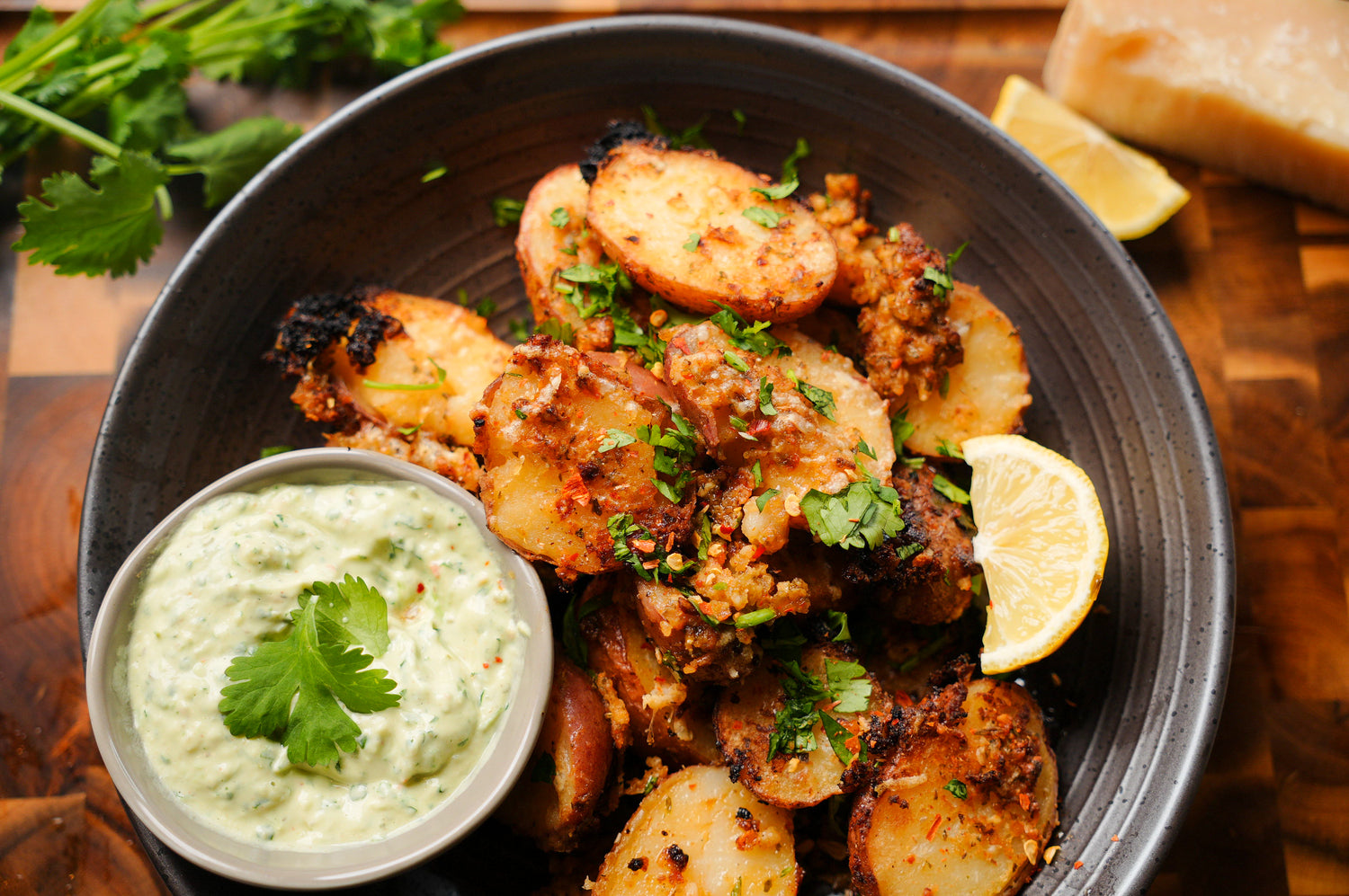 Roasted Garlic Parmesan Potatoes!